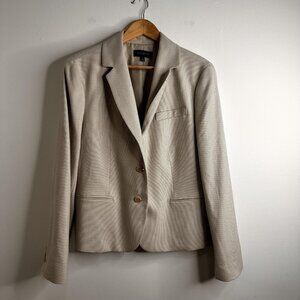 Talbots Blazer Womens 16 Textured Two Button Lined Suit Jacket Career Office